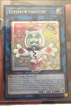 Yugioh Yummy Snatchy JUSH-EN022 Ultra Rare 1st Edition Justice Hunters Near Mint - Image 1