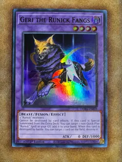 Yugioh Geri The Runick Fangs TAMA-EN039 Super Rare 1st Ed NM - Image 1
