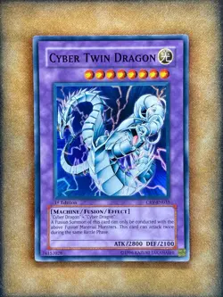 Yugioh Cyber Twin Dragon CRV-EN035 Super Rare 1st Ed NM - Image 1
