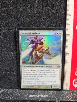 Celestial Archon MTG Magic the Gathering card VINTAGE Rare white - Image 1