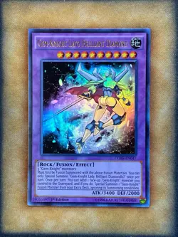 Yugioh Gem-Knight Lady Brilliant Diamond CORE-EN047 Ultra Rare 1st Ed NM - Image 1