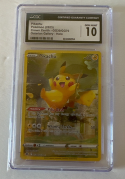 Pikachu Crown Zenith GG30/GG70 Galarian Gallery Holo Pokemon Card CGC 10 - Image 1