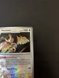 Pokemon TCG Noctowl Master Ball Pattern Prismatic Evolutions Card #78 - Image 2