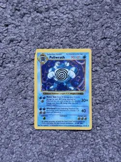 Poliwrath 13/102 Base Set 1999 Shadowless Holo Rare WOTC Pokemon Card TCG Damage - Image 1
