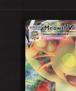Meowth VMAX SWSH005 Sword & Shield Full Art Black Star Promo Pokemon Card NM - Image 3