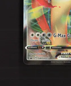 Meowth VMAX SWSH005 Sword & Shield Full Art Black Star Promo Pokemon Card NM - Image 5