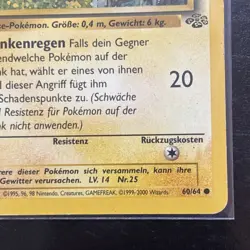 Pikachu - 60/64. German. 1999 Jungle Pokemon TCG Card - Image 2