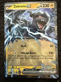 English Pokemon Card - Zekrom ex - Double Rare (034/086) Black Bolt NM - Image 1