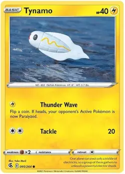 Tynamo Pokemon Fusion Strike TCG Card 095/264 - Image 1