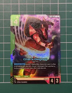GUNDAM TCG CARD GAME CHAR'S GELGOOG GD01-023 LR HOLO FOIL ENGLISH NEWTYPE RISING - Image 1