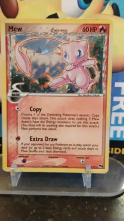 MEW Pop Series 5 POKEMON Delta Species Holo 2007 Inverted Back Error Card 3/17 - Image 1