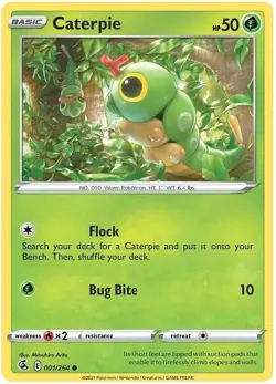 Caterpie Pokemon Fusion Strike TCG Card 001/264 - Image 1