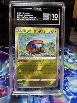 TAG 10 GEM MINT Radiant Charjabug 051/159 Crown Zenith HOLO Rare Pokemon Card - Image 3