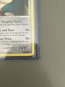 Pokemon TCG Snorlax 81/111 Rising Rivals Non-Holo Card LP Condition - Image 5
