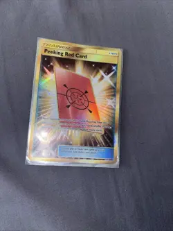Peeking Red Card 169/156 SM Ultra Prism Full Art Pokemon Card NEAR MINT TCG - Image 2