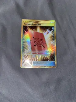 Peeking Red Card 169/156 SM Ultra Prism Full Art Pokemon Card NEAR MINT TCG - Image 3