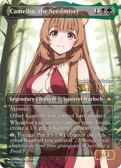 MTG - Camellia, the Seedmiser - Fanart Borderless Style - EDH / Playtest - Image 1