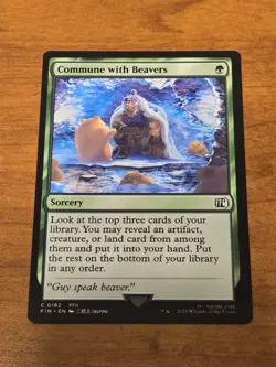 MTG Final Fantasy - Commune with Beavers - FIN 182 - Regular - Image 1