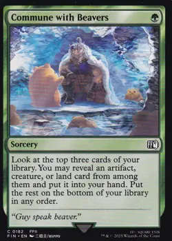 MTG Final Fantasy - Commune with Beavers - FIN 182 - Regular - Image 2