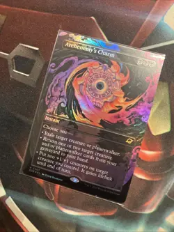 Mtg Archenemy’s Charm BORDERLESS FOIL - Edge Of Eternities + Bonus Foils - Image 1