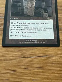 MTG - Grim Monolith - Urza’s Legacy - Artifact - Lightly Played LP - Image 4