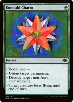 X 1 Emerald Charm NM Dominaria Remastered 158 MTG Magic The Gathering - Image 1