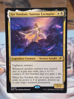 R 0231 Syr Vondam, Sunstar Exemplar Human Rare EOE Edge of Eternities MTG Card - Image 1