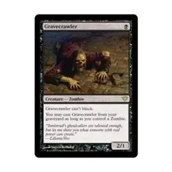 WOTC MtG Dark Ascension Gravecrawler (R) EX - Image 1
