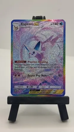 espeon Pokemon TCG Pocket wisdom of the sea (fan art) holo glitter crd1186 - Image 1