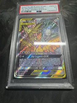 2019 Pokemon Moltres Zapdos Articuno GX #SM210 Promo Tag Team Black Star PSA 5 - Image 2
