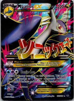 M Latios EX 102/108 XY Roaring Skies Pokemon Card Full Art Mega Holo - MP - Image 1