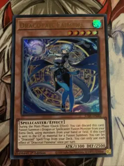 YUGIOH DRACOTAIL FAIMENA ULTRA RARE 1ST NEAR MINT JUSH-EN002 - Image 1