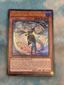 YUGIOH DRACOTAIL FAIMENA ULTRA RARE 1ST NEAR MINT JUSH-EN002 - Image 1