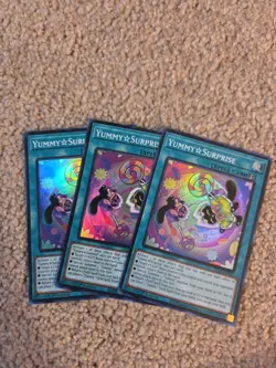 YUGIOH x3 JUSH-EN025 YUMMY SURPRISE - SUPER RARE 1st EDITION - Image 1