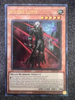 Yugioh K9-∅∅ Lupis JUSH-EN034 Ultra Rare 1st Edition NM - Image 1