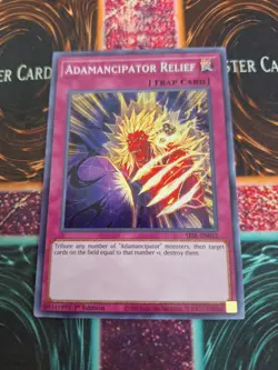 Yugioh Adamancipator Relief SESL-EN012 Secret Rare 1st Edition Near Mint - Image 1