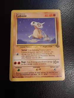 Pokemon TCG Cubone Jungle Card 50/64 Unlimited Common - Image 1