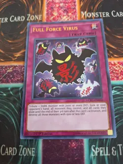 Yugioh Full Force Virus LCKC-EN049 Ultra Rare 1st Edition Near Mint - Image 1