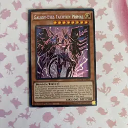 Yugioh - Galaxy-Eyes Tachyon Primal Secret Rare MZTM-EN011, Near Mint, 1st Ed - Image 1