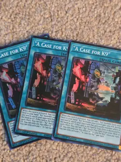 YUGIOH x3 JUSH-EN040 A CASE FOR K9 - SUPER RARE 1st EDITION In Hand - Image 1