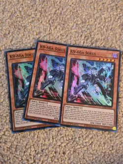 YUGIOH x3 JUSH-EN032 K9-66A JOKUL - SUPER RARE 1st EDITION In Hand - Image 1