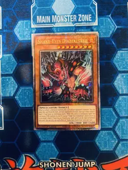 Yugioh Snake-Eyes Diabellstar LEDE-EN011 Quarter Century Secret Rare Near Mint - Image 1