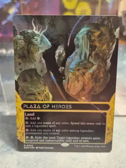 FOIL 0033 Plaza of Heroes STELLAR SIGHTS BORDERLESS Edge of Eternities MTG Card - Image 1