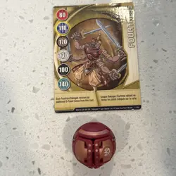 Bakugan Battle Brawlers Fourtress B2 Red Pyrus Fortress 680G + Card - Image 4