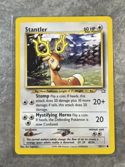 Stantler 76/111 Pokemon TCG Neo Genesis Vintage WOTC Card Regular (Light Play) 3 - Image 1
