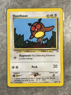 Hoothoot 60/111 Pokemon TCG Neo Genesis Vintage WOTC Card Regular (Light Play) 1 - Image 1
