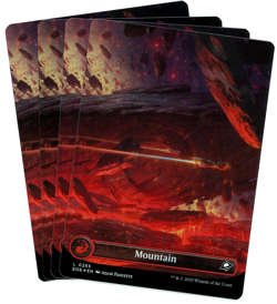 x4 Mountain (Borderless Foil) - 0265 - Edge of Eternities - MTG - NM Ships Now - Image 1