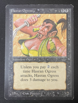 Hasran Ogress (Light) Arabian Nights 1993 LP Vintage MTG Magic The Gathering - Image 1