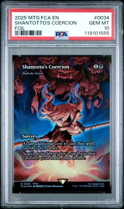 PSA 10 Gem Mint - Shantotto's Coercion - Diabolic Intent Showcase Foil - MTG FCA - Image 1