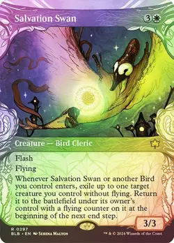 MTG-Salvation Swan (Showcase) Bloomburrow(NM-FOIL)#297 - Image 1